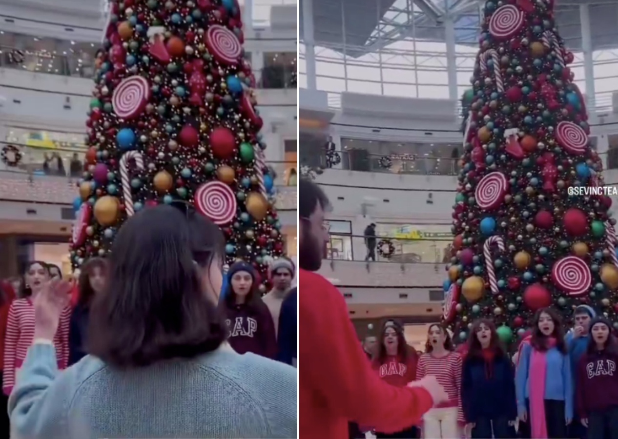 Noel çılgınlığı... İstinye Park'taki etkinlik tepki topladı: AVM'nin ortasında Hristiyan ilahisi söylediler!