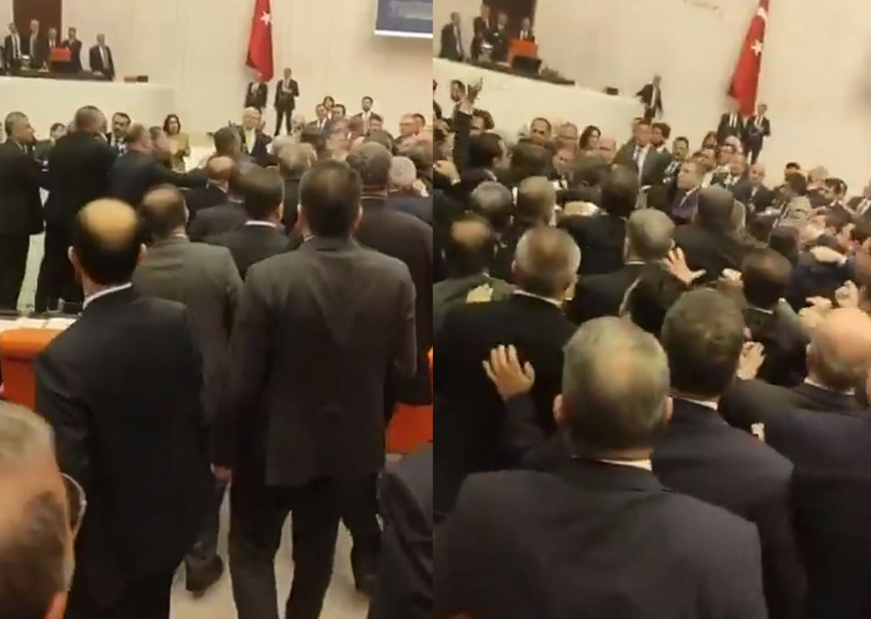 TBMM bütçe görüşmelerinde yumruklu kavga çıktı