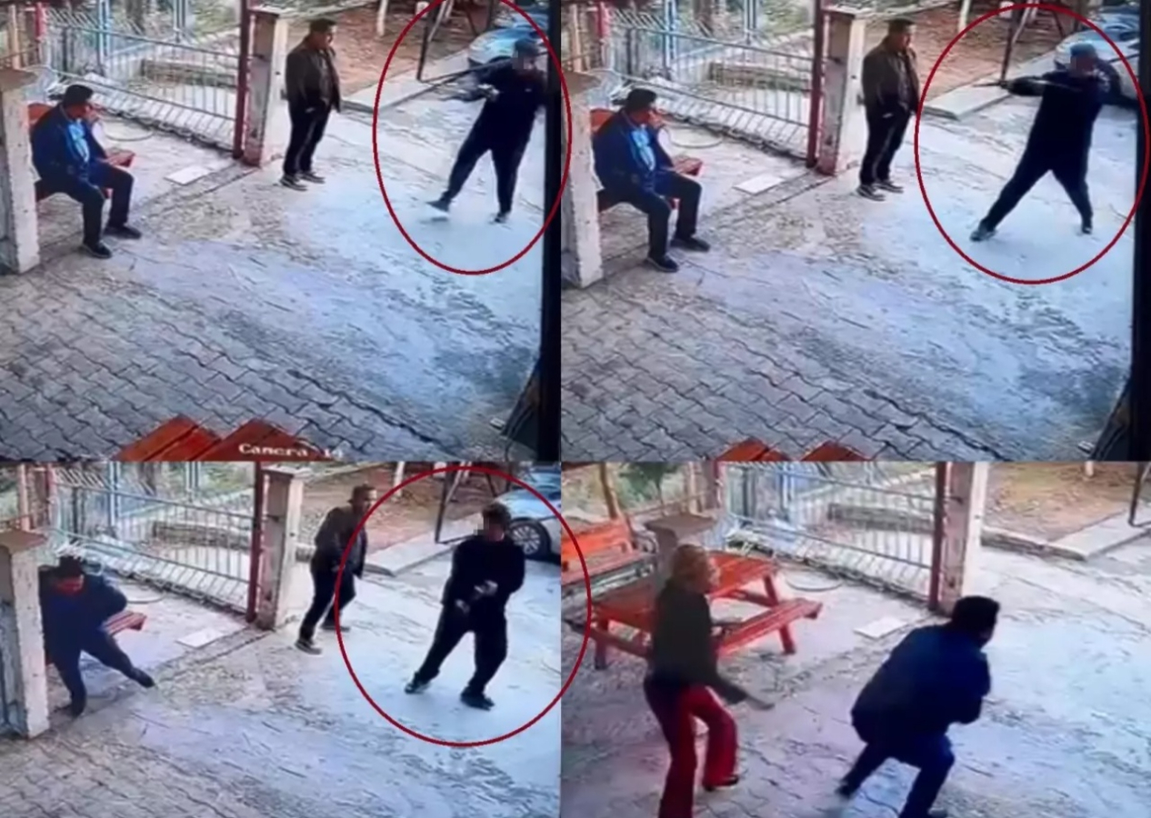 Mersin'de okulda şok saldırı! 12 yaşındaki çocuğun okul müdürünü tüfekle vurduğu anlar kamerada