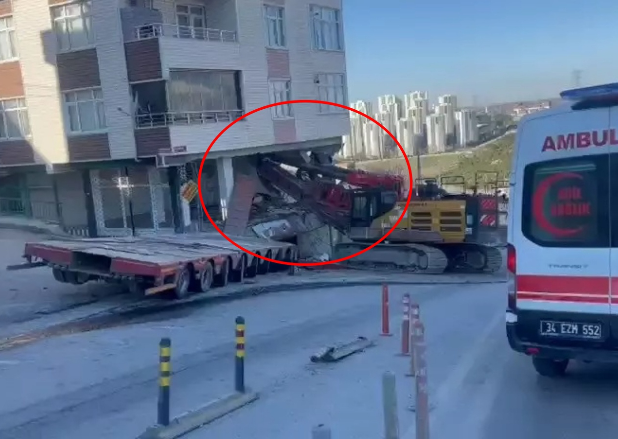 Başakşehir’de kontrolden çıkan TIR dehşet saçtı: Yokuştan kayan araç otomobilleri biçti, binaya çarptı!