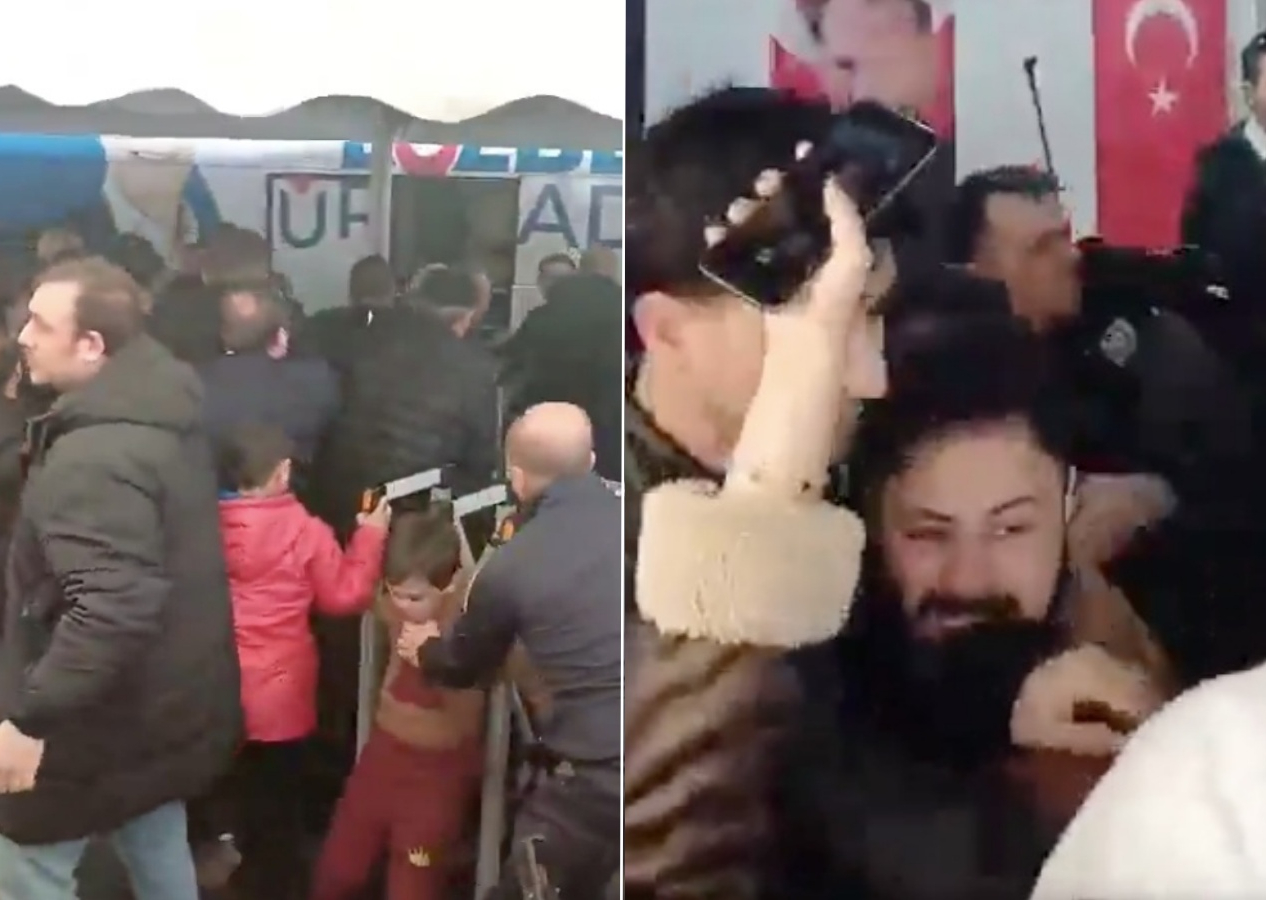 Bursa Büyükşehir Belediye Başkanı Mustafa Bozbey’e saldırı! Basın toplantısı sırasında panik anları kamerada...