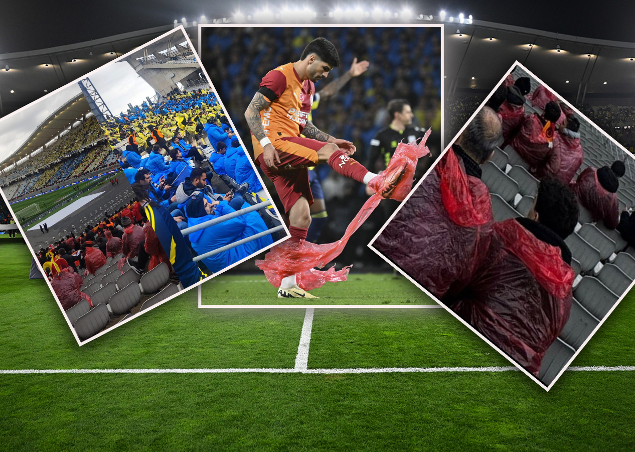 Galatasaray yönetimi taraftarına 'çöp poşetini' reva gördü! Dağıtılan yağmurluk sosyal medyada olay yarattı