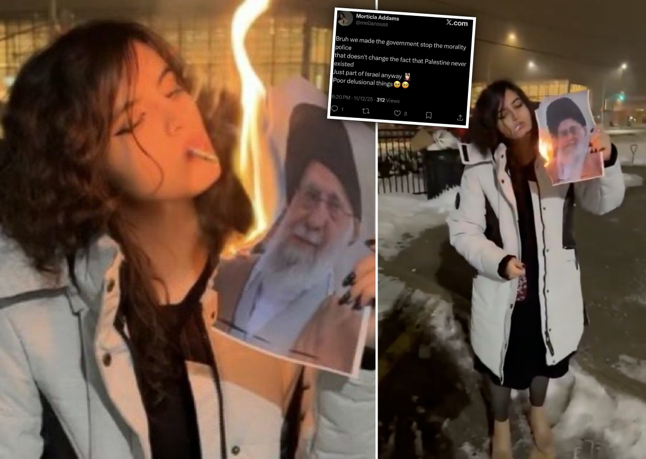 İran’daki protestoların simgesi diye sunulmuştu! “Hamaney'in fotoğrafını yakan kadın”ın Siyonist propagandacı olduğu ortaya çıktı