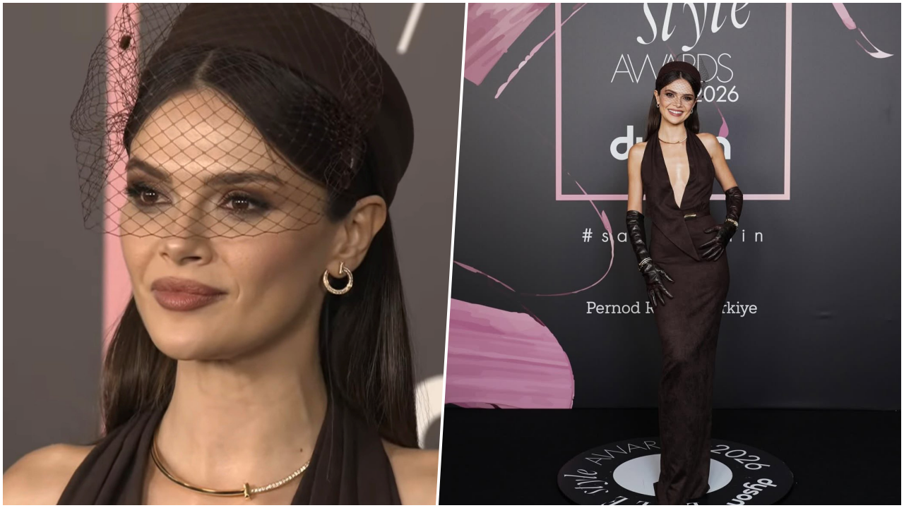 Uzak Şehir'in Alya'sı Sinem Ünsal'a bir ödül daha! Elle Style Awards'ta saçı, makyajı ve derin göğüs dekoltesiyle geceye damga vurdu