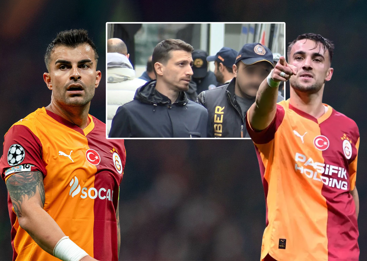 Mert Hakan Yandaş'ı ziyaret eden Galatasaraylı futbolcular