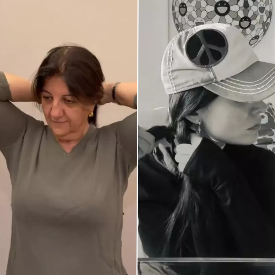 YPG'nin başlattığı saç örme akımına Belçim Bilgin de katıldı: Terör örgütüne videolu selam!
