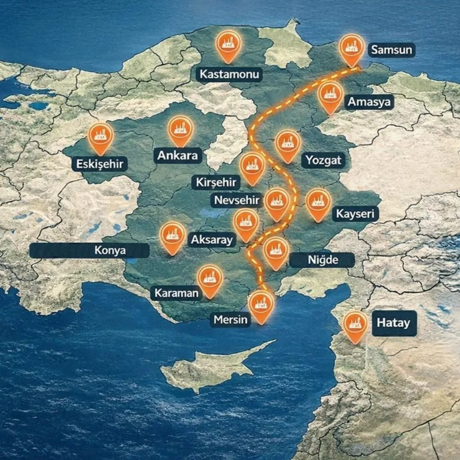 Marmara'dan Anadolu'ya dev sanayi göçü: 16 Mega Endüstri Bölgesi geliyor! Sanayinin yeni kalbi İç Anadolu olacak.