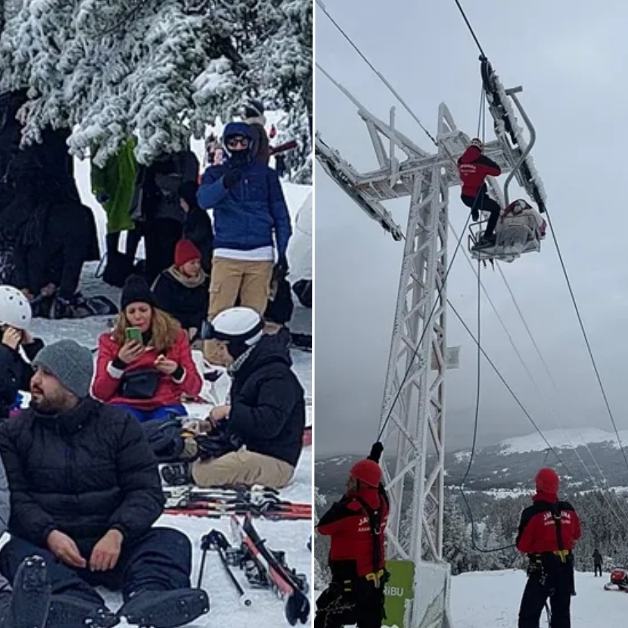 Uludağ'da can pazarı! Telesiyej arızalandı: 60 tatilci havada asılı kaldı! 52 kişi kurtarıldı, 8'i için zamanla yarış...