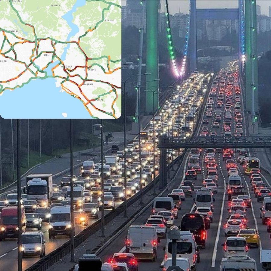 İstanbul'da trafik krizi! Yoğunluk %76'ya dayandı