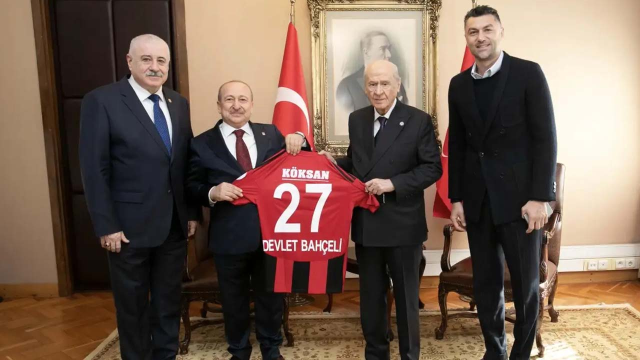 Gaziantep FK heyetinden MHP Genel Başkanı Devlet Bahçeli’ye ziyaret