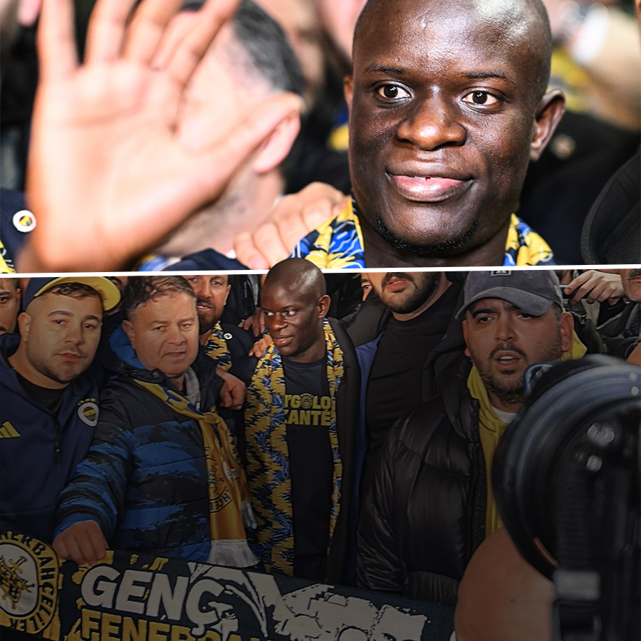İstanbul'a gelen Kante'yi yüzlerce taraftar karşıladı