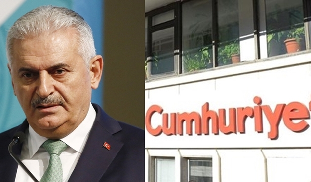 Başbakan Yıldırım'dan Cumhuriyet Gazetesi'ne dava...