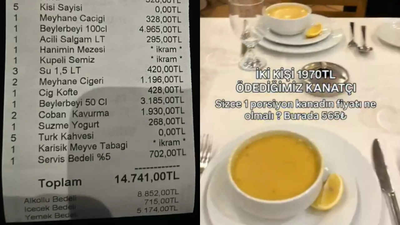Menü zamları sosyal medyada! Kuver ücretleri adisyondan kalktı ama hesap değişmedi! Fatih Tutak tadım menüsüne 1500 TL zam yaptı