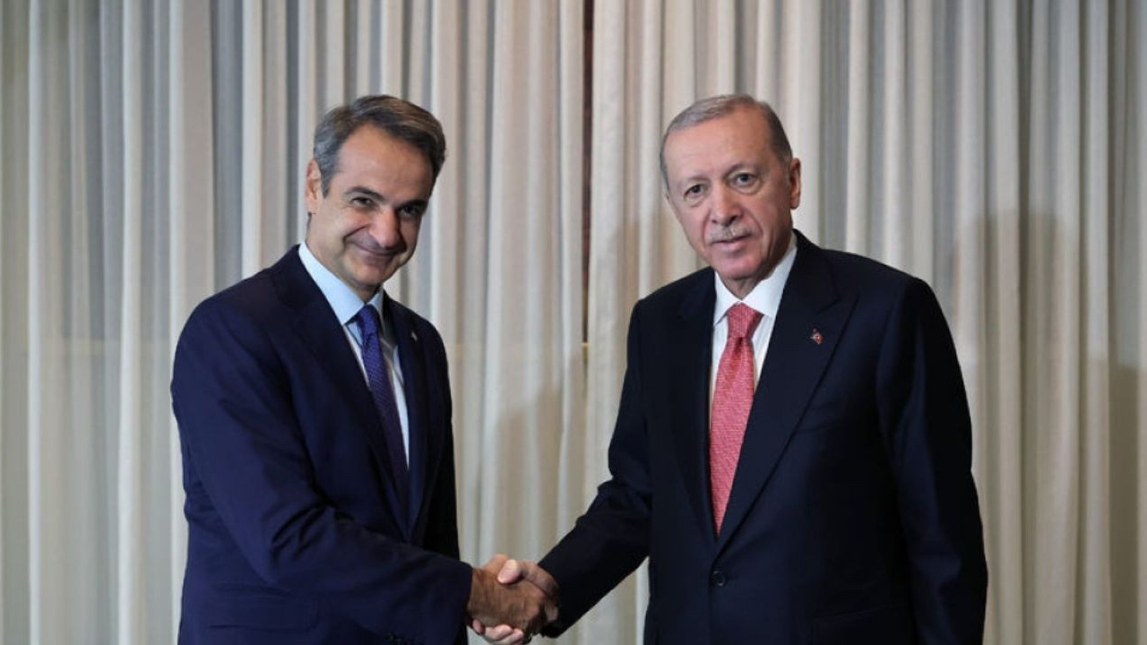 Cumhurbaşkanı Erdoğan, Kiryakos Miçotakis'i kabul etti