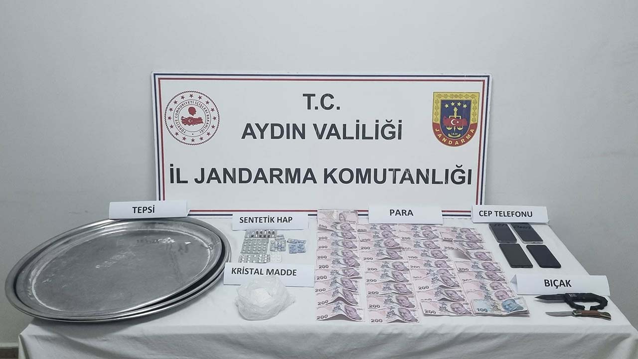 Aydın'da uyuşturucu operasyonu: 170 gram metamfetamin ve 52 sentetik ecza ele geçirildi