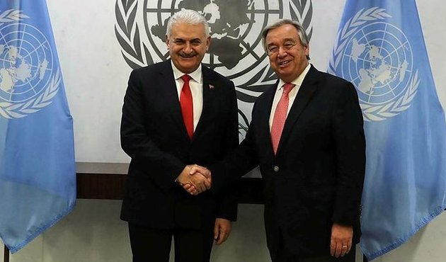 Başbakan Yıldırım BM Genel Sekreteri Guterres ile görüştü!