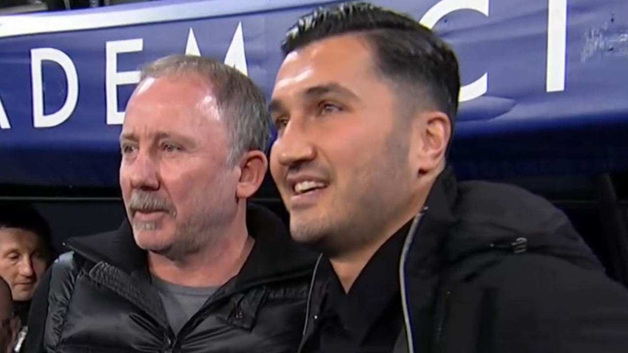Sergen Yalçın ile Nuri Şahin maç öncesi tokalaştı