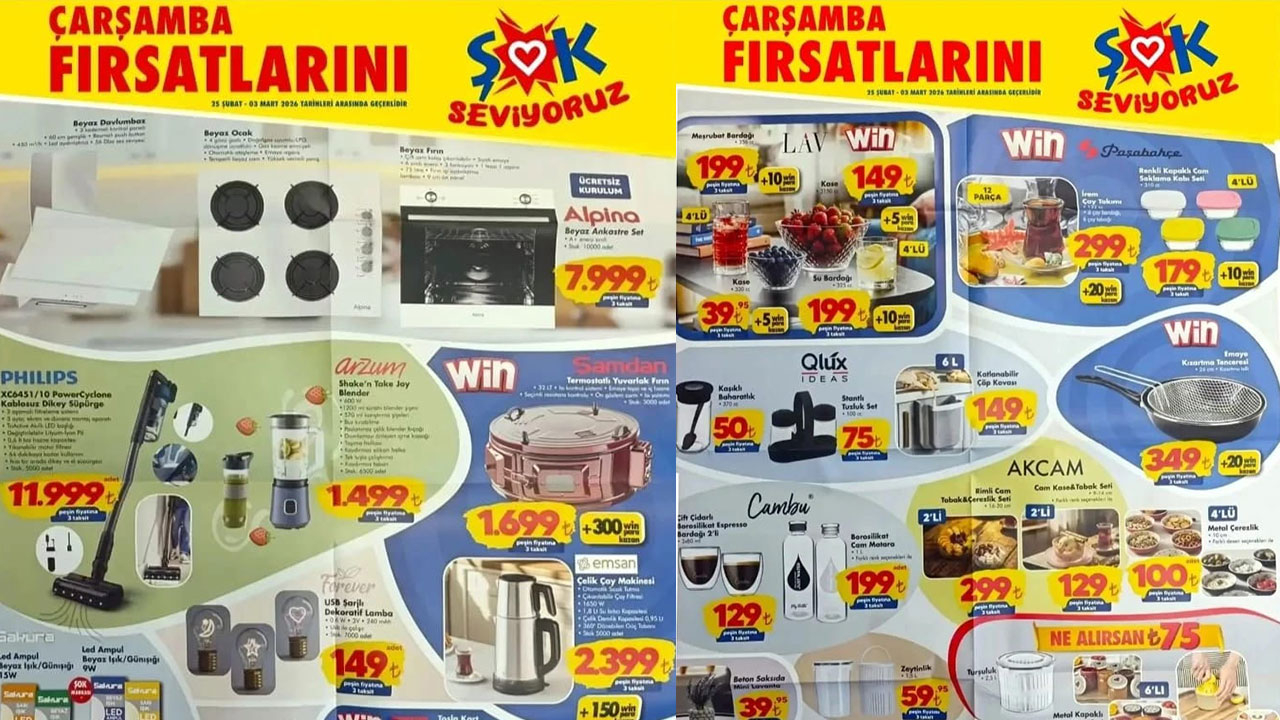 ŞOK 25 Şubat 2026 Aktüel Ürünler Kataloğu yayımlandı! Birçok üründe büyük indirim! İşte o ürünler