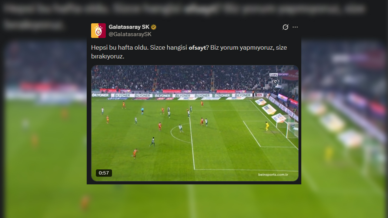 Galatasaray'dan paylaşım: Sizce hangisi ofsayt?