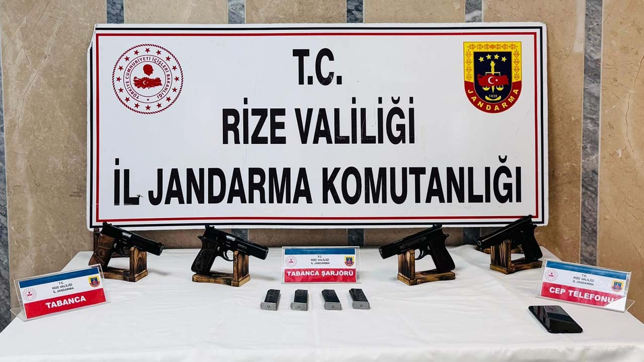 Rize'de ruhsatsız silah operasyonu: 1 gözaltı
