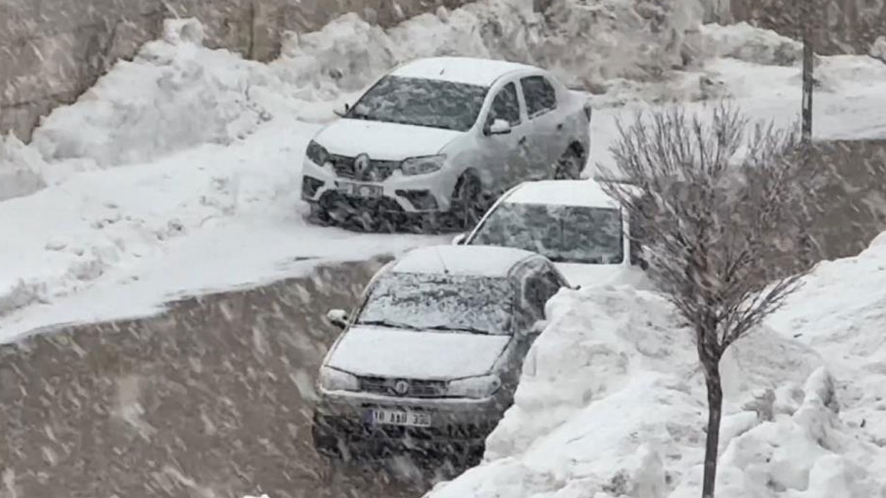 Hakkari’nin Yüksekova ilçesinde lapa lapa kar yağdı