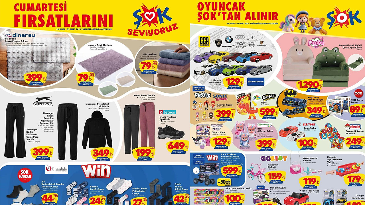 ŞOK, 28 Şubat 2026 aktüel ürünler kataloğu yayımlandı! ŞOK'a televizyon ünitesi geliyor!
