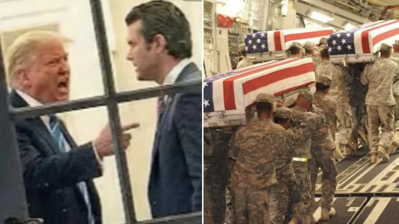 Gündeme bomba gibi düşen fotoğraf...Trump, 'ölen askerler' iddiası sonrası Savunma Bakanı'nı fena azarladı!