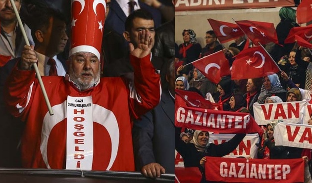 Ak Parti 'evet' için yola çıktı! Ankara Arena'da renkli görüntüler
