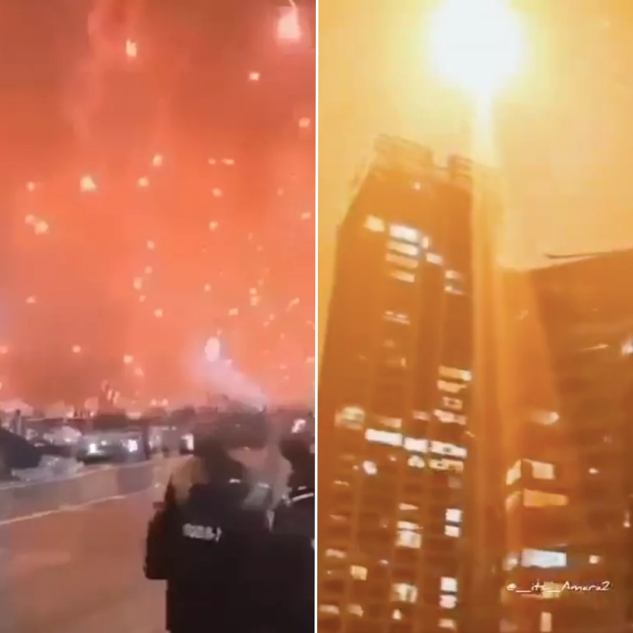 Tel Aviv'de füze yağmuru! Görüntüler bu geceden... Herkes aynı şarkıyla paylaşıyor: Boom Boom Tel Aviv!