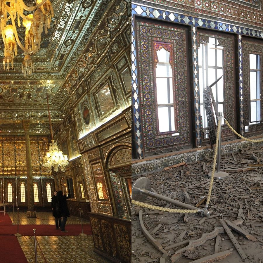 Tahran'daki UNESCO'nun dünya mirası Gülistan Sarayı yerle bir oldu