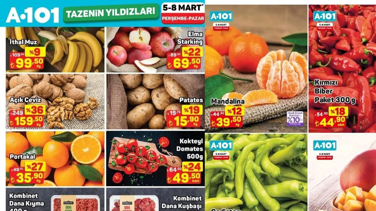 A101'de gıdada büyük indirimler! 5-8 Mart arasında geçerli