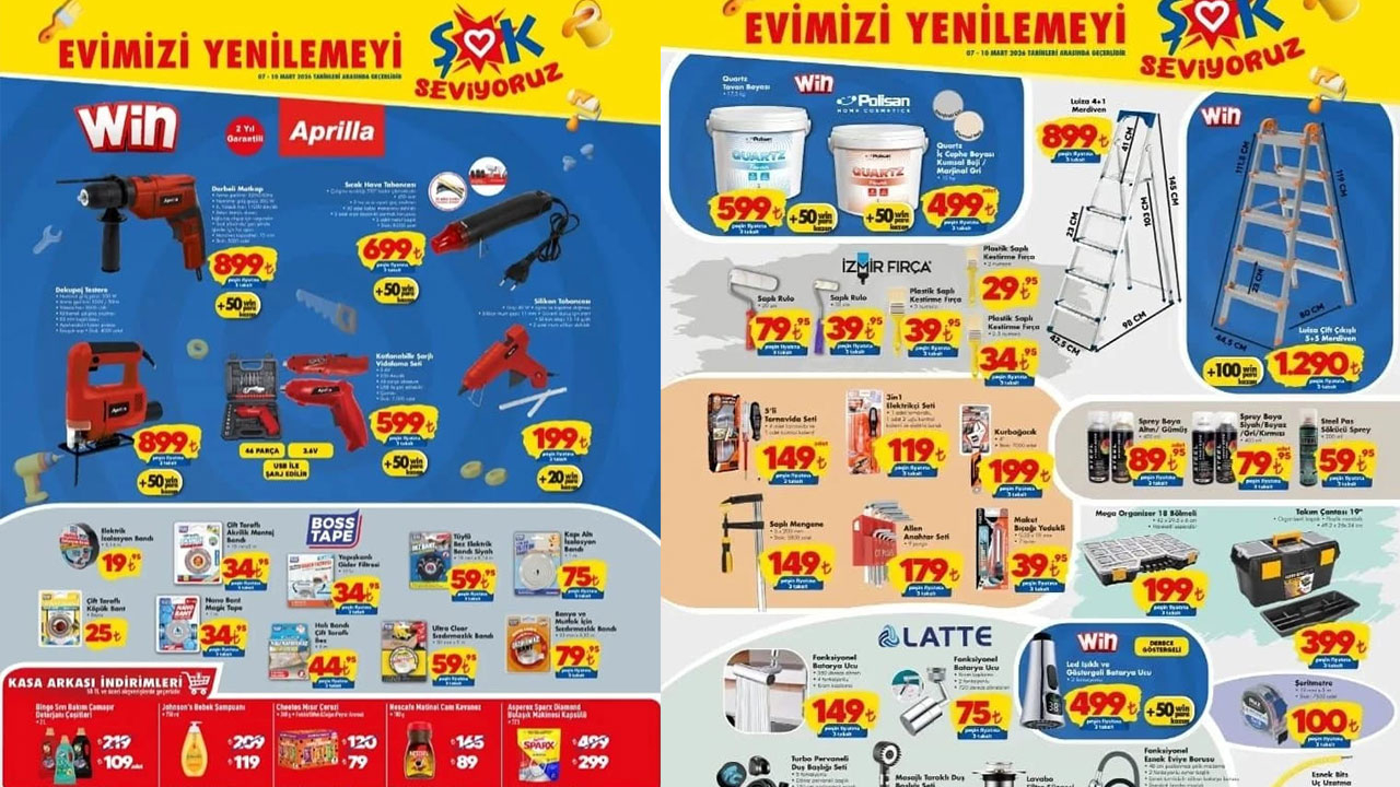 ŞOK 7 Mart Cumartesi Aktüel Ürünler Kataloğu yayımlandı! İşte indirimli ürünler