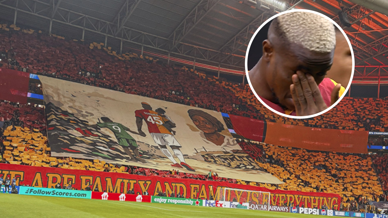Galatasaraylı taraftarların koreografisi Osimhen'i ağlattı