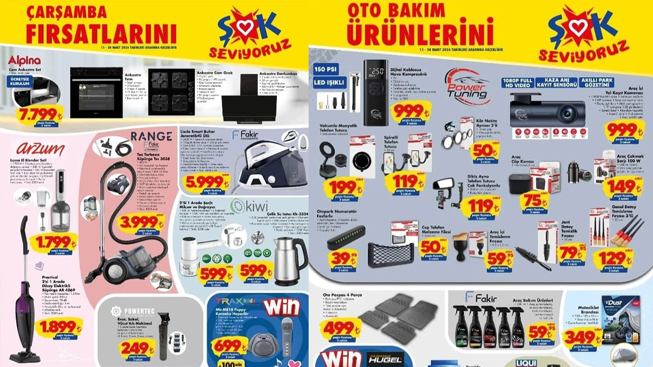 ŞOK 11-24 Mart Aktüel ürünler kataloğu yayımlandı!