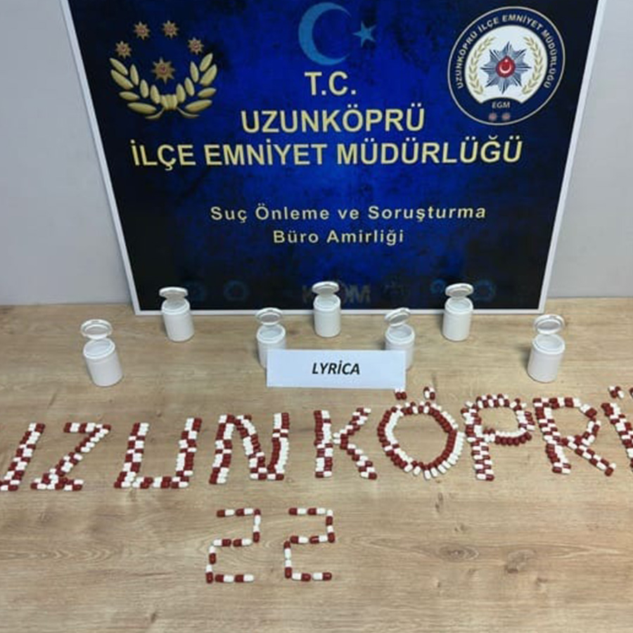 Edirne'de uyuşturucu ecza ile yakalanan şüpheli gözaltında