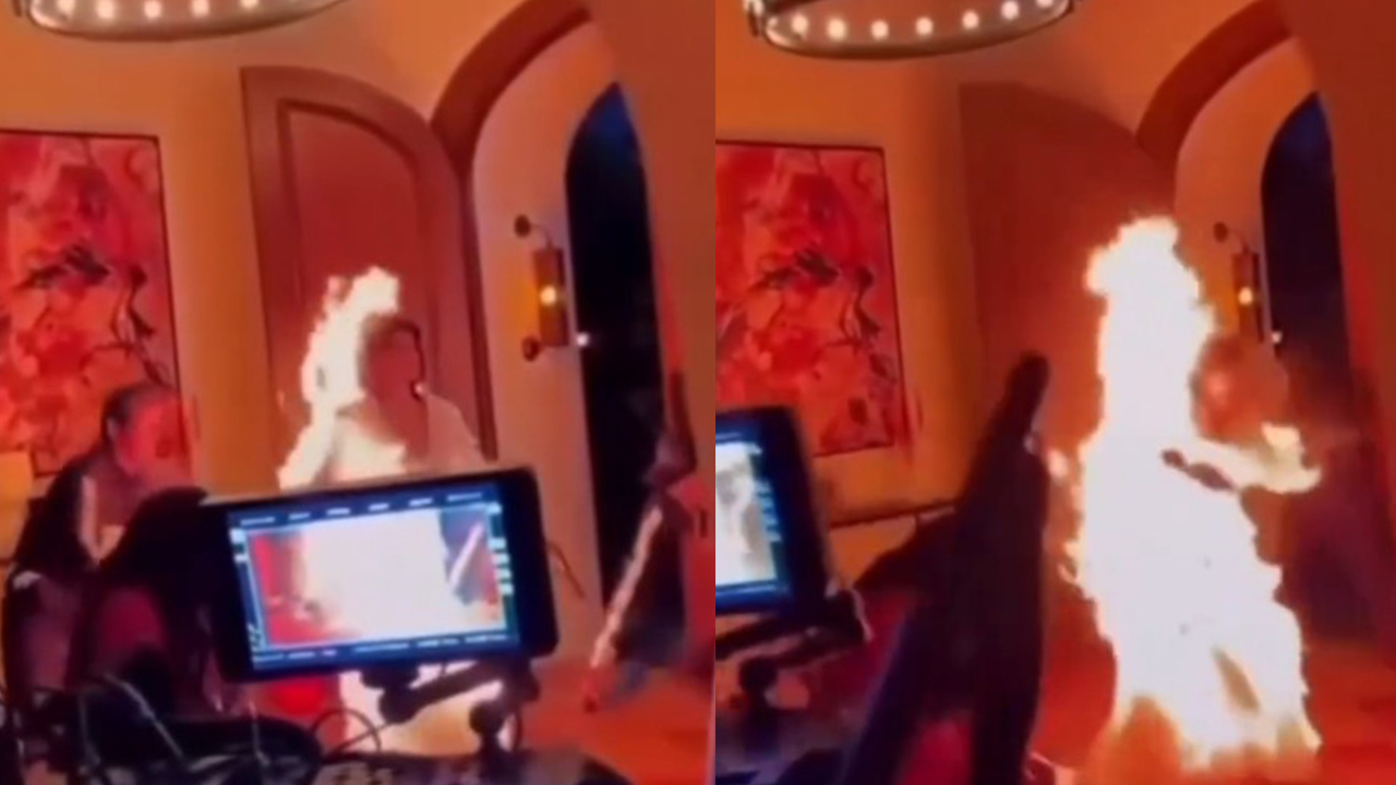 Katy Perry'nin zor anları! Klip çekiminde faciadan dönüldü