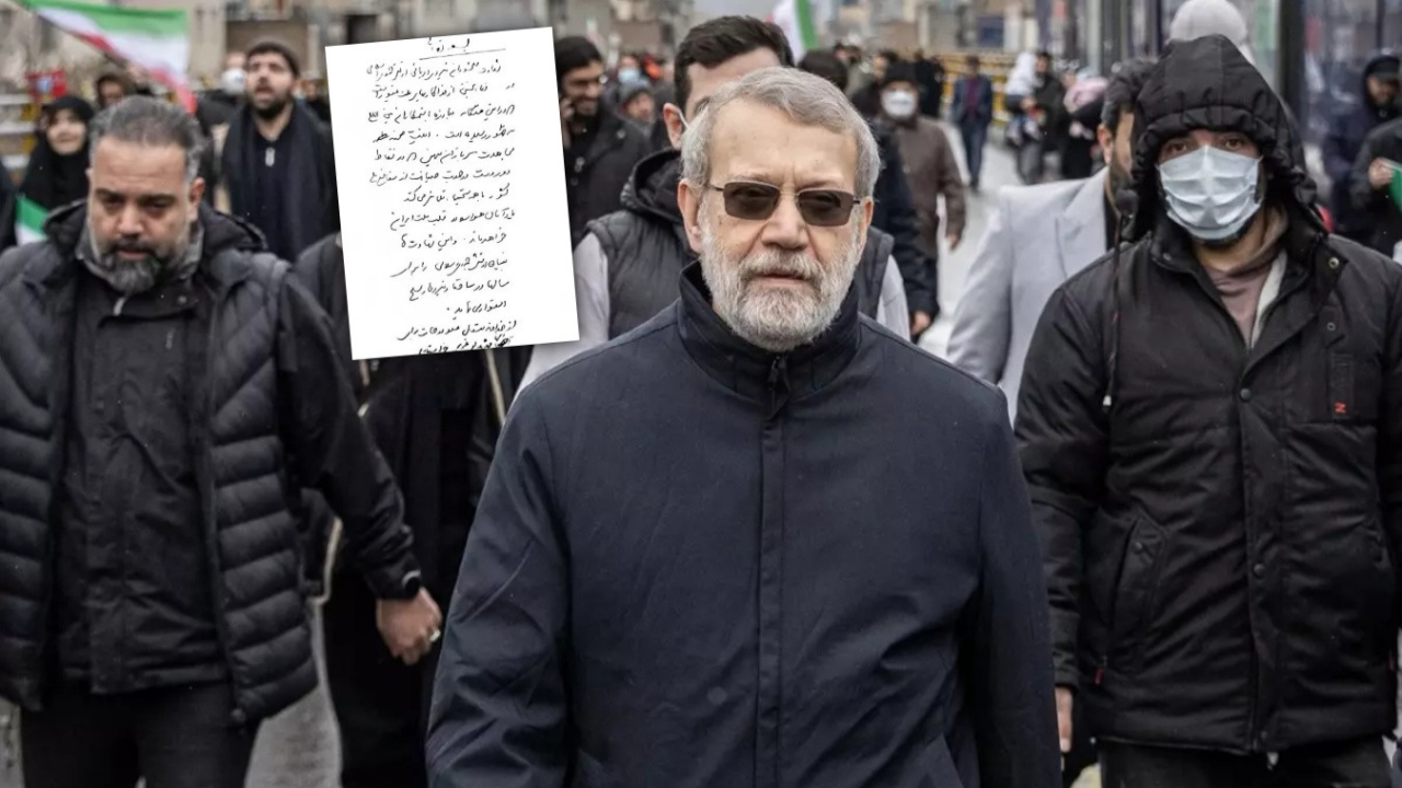 "Öldü" denilen Laricani'den mesaj var: İsrail'in iddiasına el yazılı yanıt!