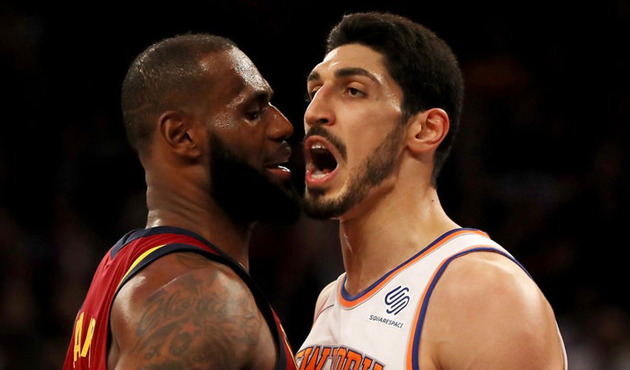 FETÖ'cü Enes Kanter, LeBron James'in üzerine yürüdü!
