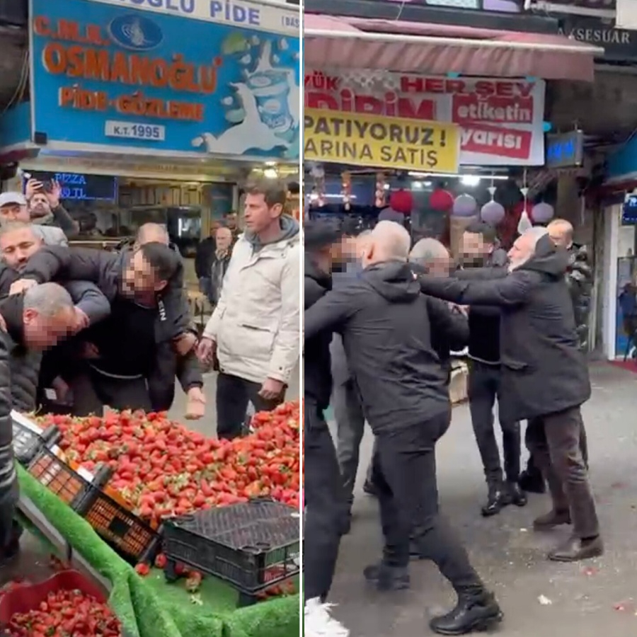 Adapazarı'nda çilek savaşı! Zabıtaya tekme tokat saldırdılar! Polis gelene kadar durmadılar...