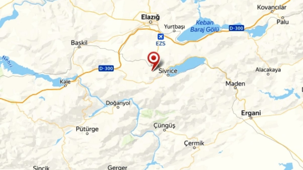 Elazığ'da 4.3 büyüklüğünde deprem!