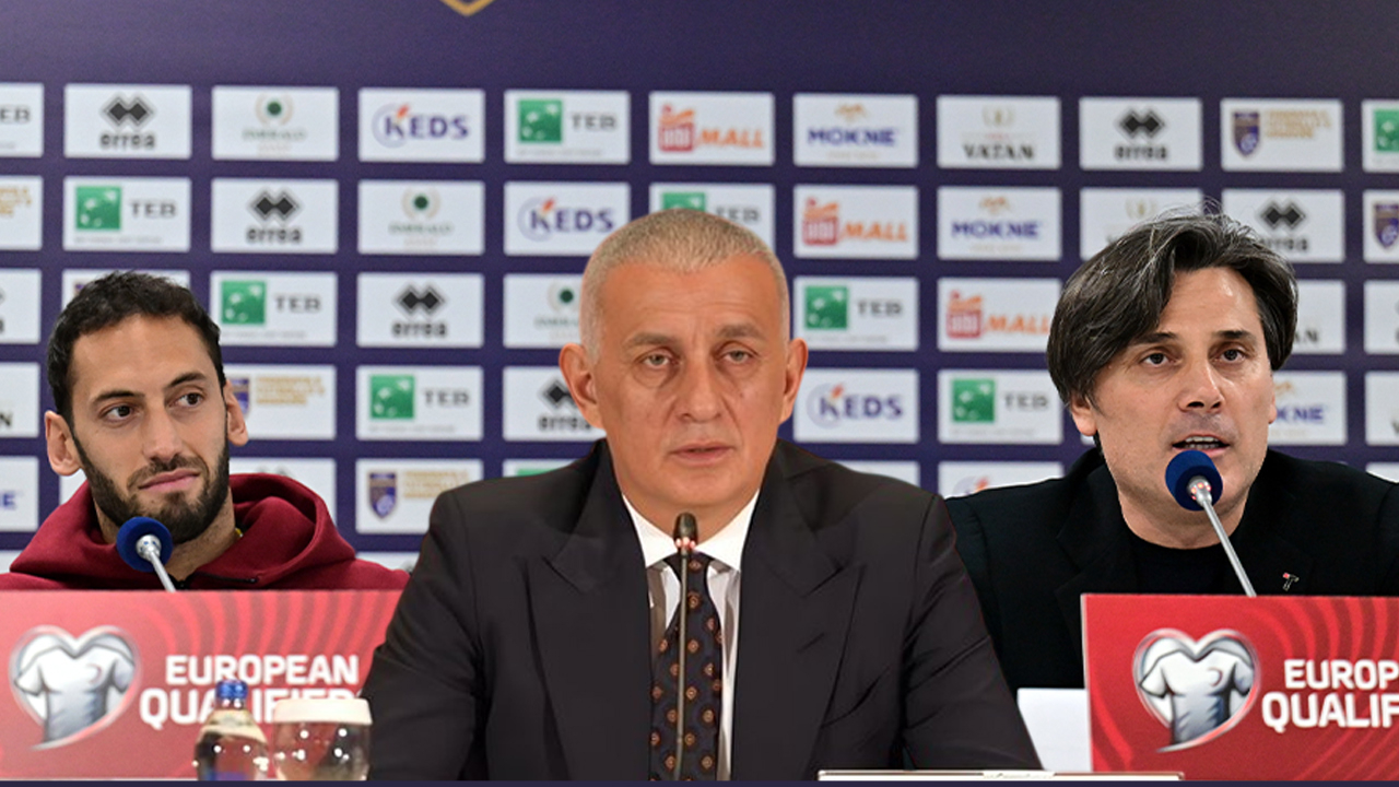 Montella ile Hakan Çalhanoğlu, basın toplantısı düzenledi