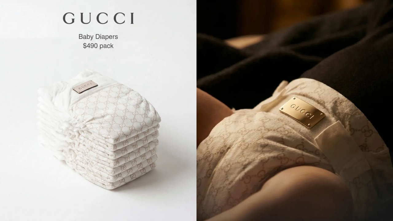22 bin TL'ye bebek bezi! Lüks moda devi Gucci bebek bezi satmaya başladı