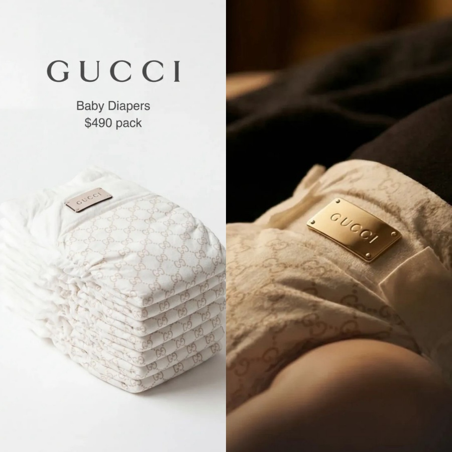 22 bin TL'ye bebek bezi! Lüks moda devi Gucci bebek bezi satmaya başladı