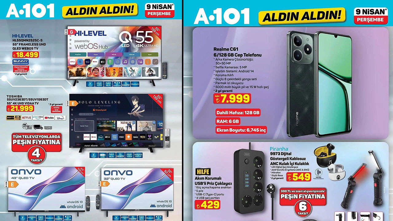 A101 9 Nisan Perşembe aktüel ürünler kataloğu yayımlandı!