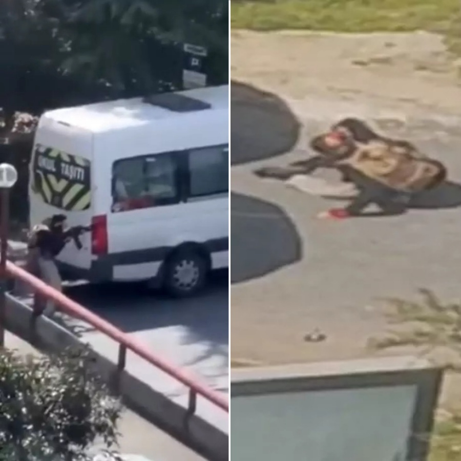 Dikkat çeken o an: Kahraman polisimiz arabanın altına yatıp teröristi işte böyle avladı!