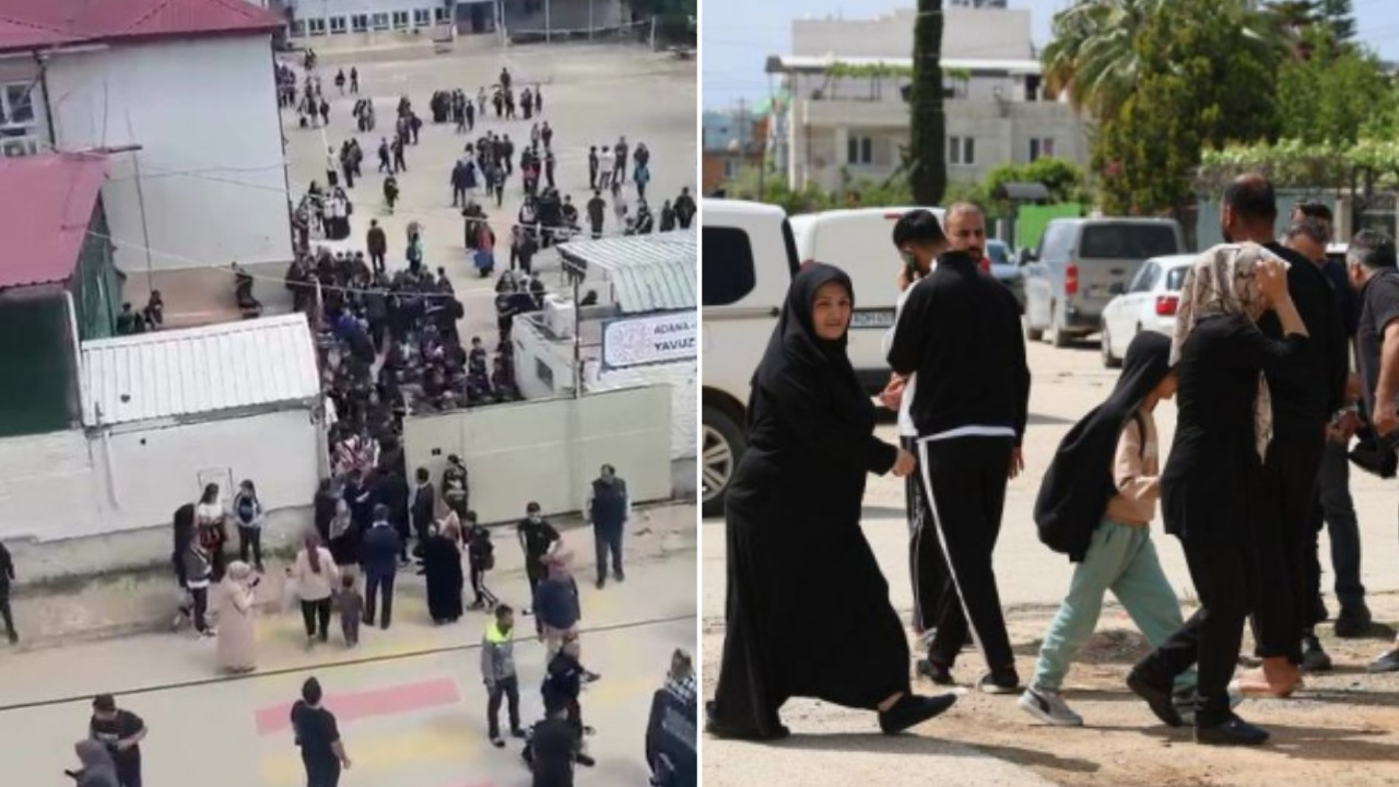 Adana'da okul çevresinde silah sesleri: Öğrenciler ve veliler panikle sokağa döküldü!