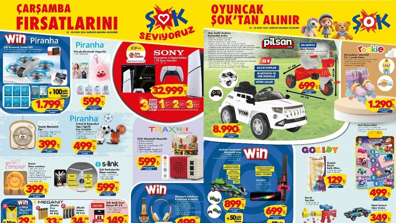 ŞOK 22 Nisan 2026 Çarşamba aktüel kataloğu yayımlandı!