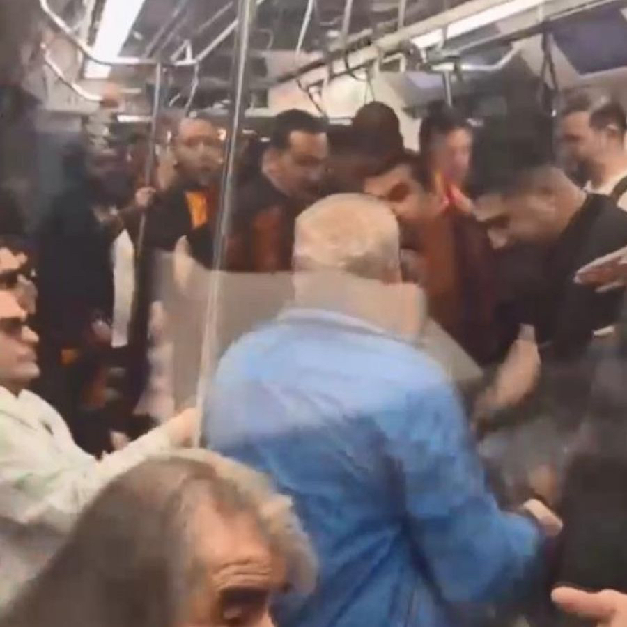 Metroda maç kavgası! Küfürlü tezahürat yumruklu kavgaya döndü