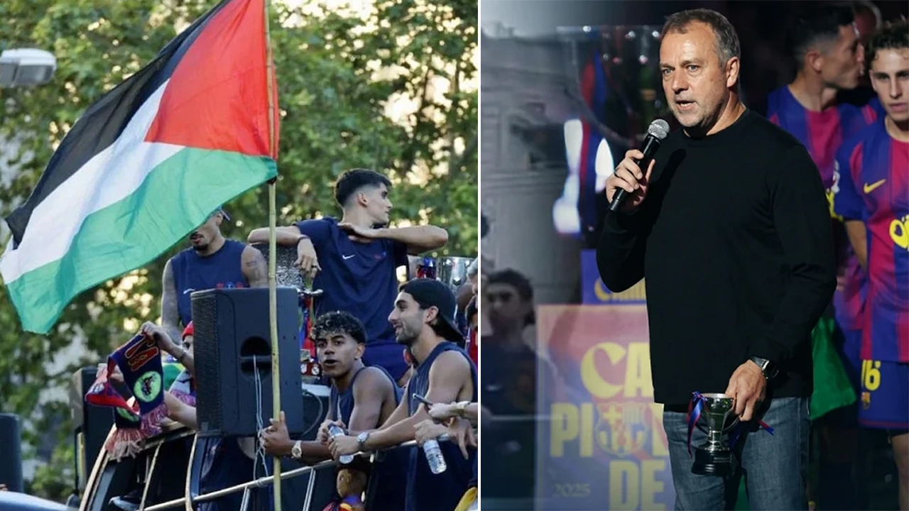 Hansi Flick: Yamal'ın Filistin bayrağı açması hoşuma gitmedi