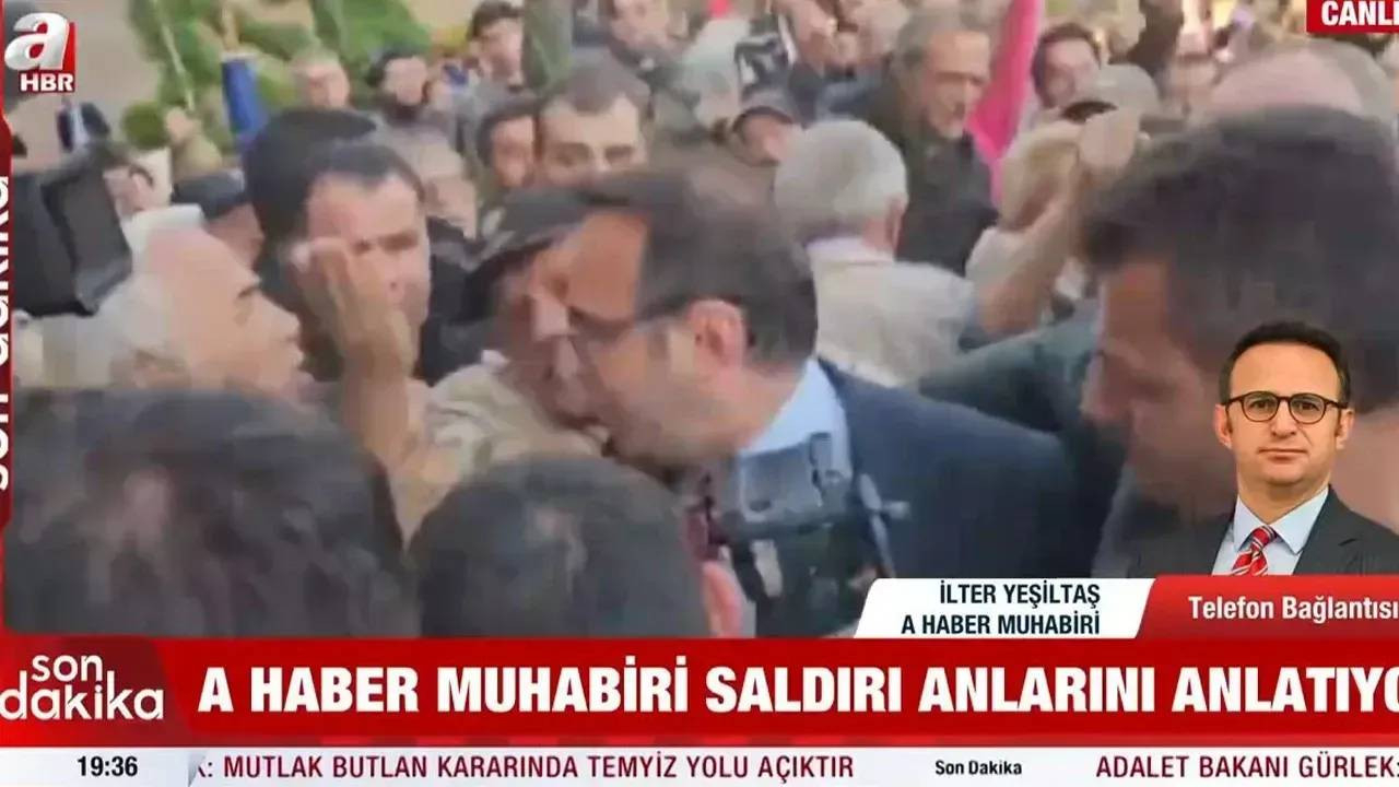 CHP Genel Merkezi Önünde A Haber Muhabiri İlter Yeşiltaş’a Saldırı
